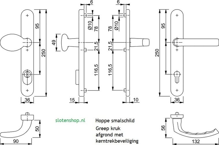 afmetingen hoppe 3359ZA met kerntrekbeveiliging