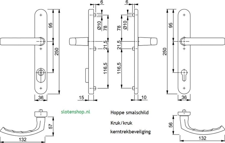 afmetingen hoppe 3359ZA met kerntrekbeveiliging