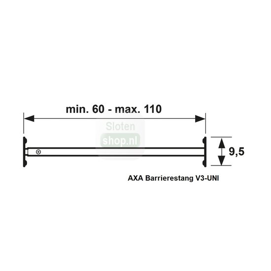 afmetingen barrierestang