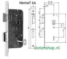 Klavier insteekslot Nemef 66